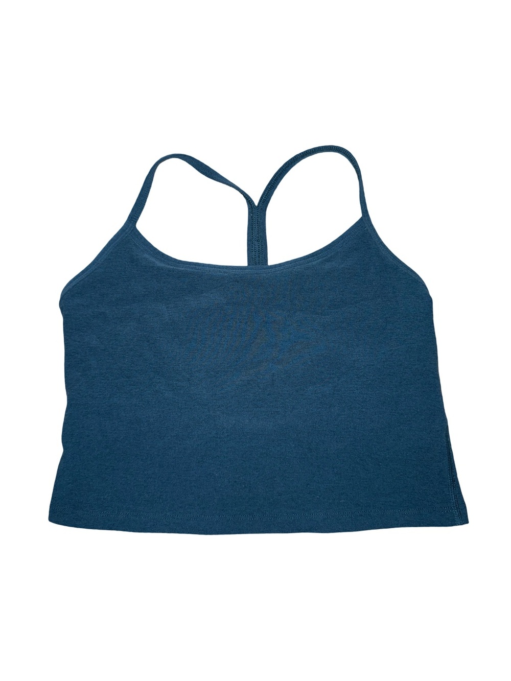 Beyond Yoga Spacedye Slim Racerback Cropped Tank Teal Sea Heather L
